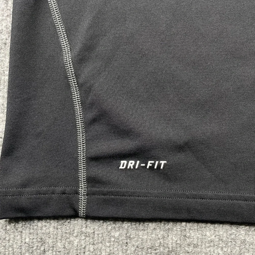 Nike Pro Combat Shirt Mens Medium Black Mock Neck Long Sleeve Dri-FIT Fitted